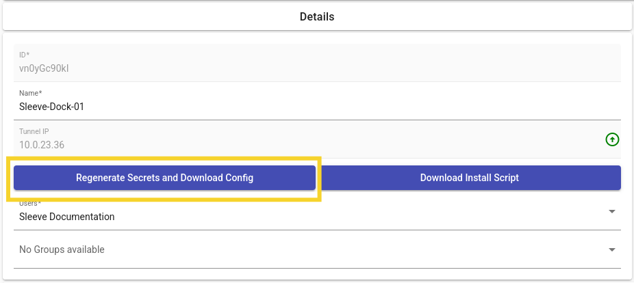 img: Regenerate Secrets and Download Config