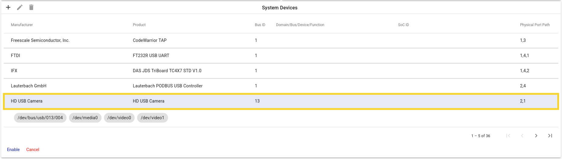 img: System device Selection
