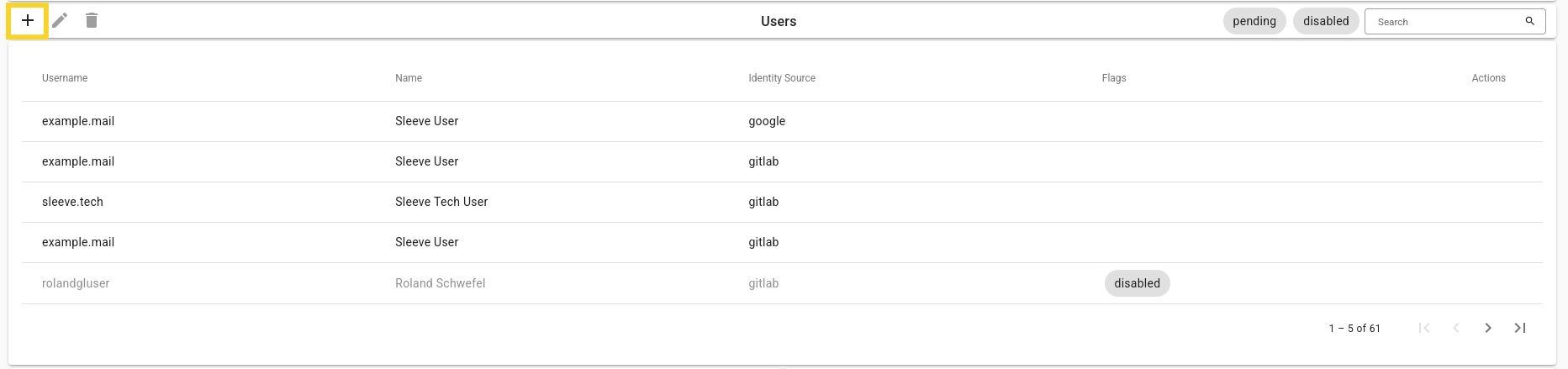 img: Hub User Create Button