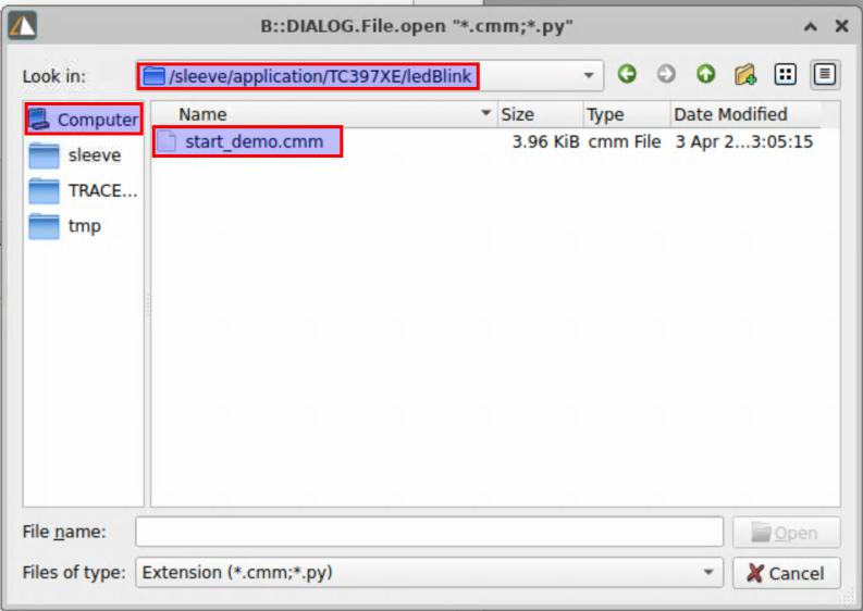 img: TRACE32 Directory Page